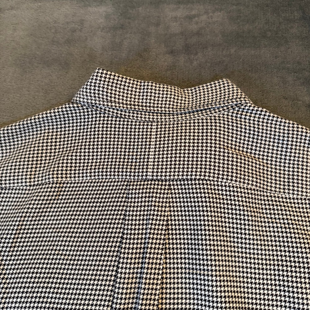 Polo Golf Ralph Lauren Benford Shirt Mens Medium Black White Houndstooth Vintage - Picture 6 of 11